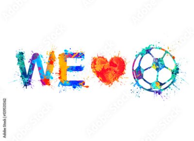 Sticker Fußball-Inschrift