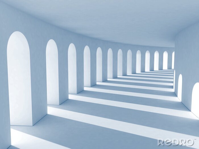 Sticker Futuristisches räumliches Gebäude