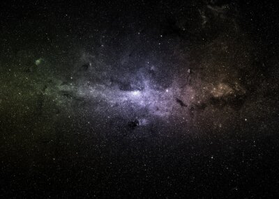 Sticker Galaxie grün-violett-gelb Grafik