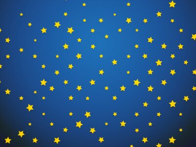 Sticker Gelbe Sterne auf dunkelblauem Hintergrund Grafik