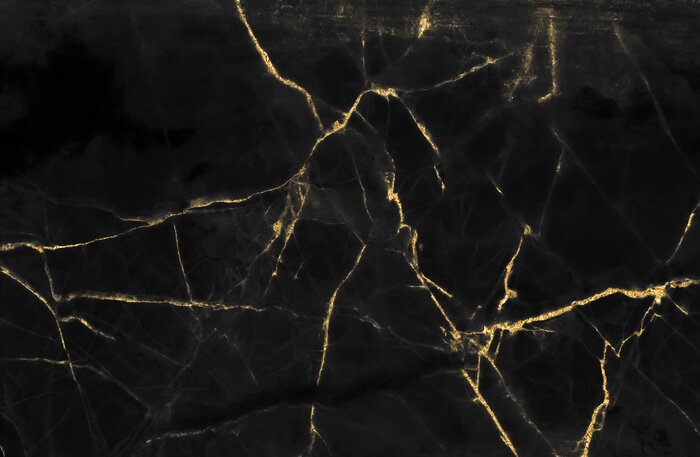 Sticker Gelber Blitz auf schwarzem Marmor