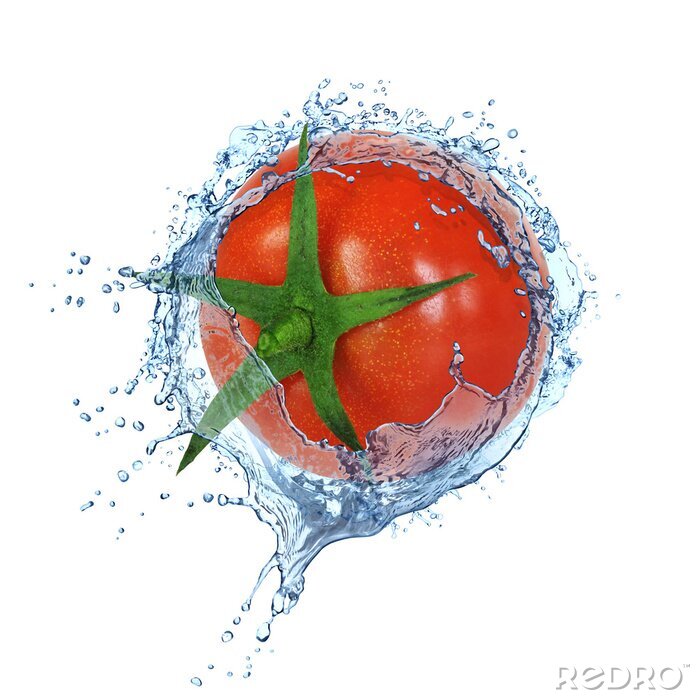 Sticker Gemüse Tomate im Wasser