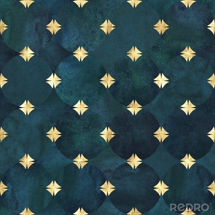 Sticker Geometrische Aquarellabstraktion