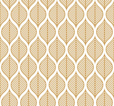 Fototapete Geometrische Blätter im Retro-Stil