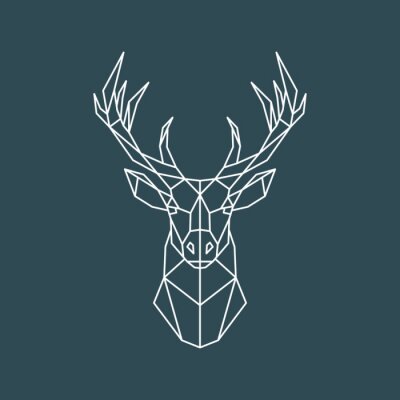 geometrische Hirschskizze