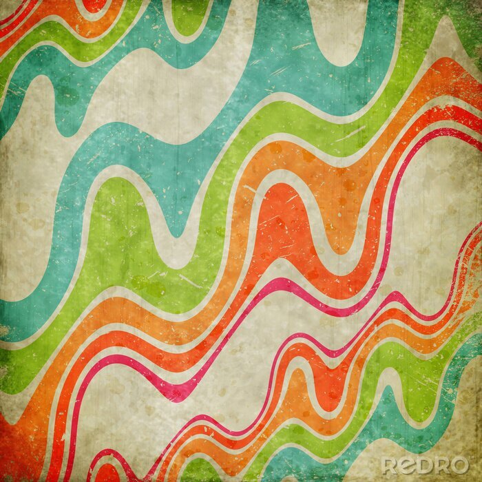 Sticker Geometrische Linien Vintage