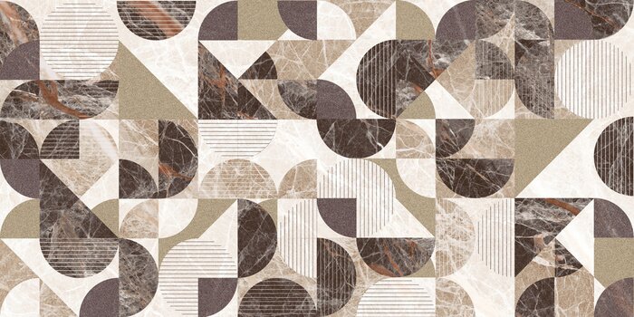 Sticker Geometrisches Muster mit Steineffekt