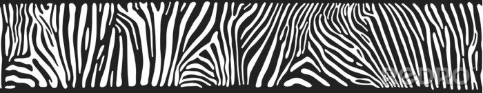 Sticker Gestreiftes Zebramuster