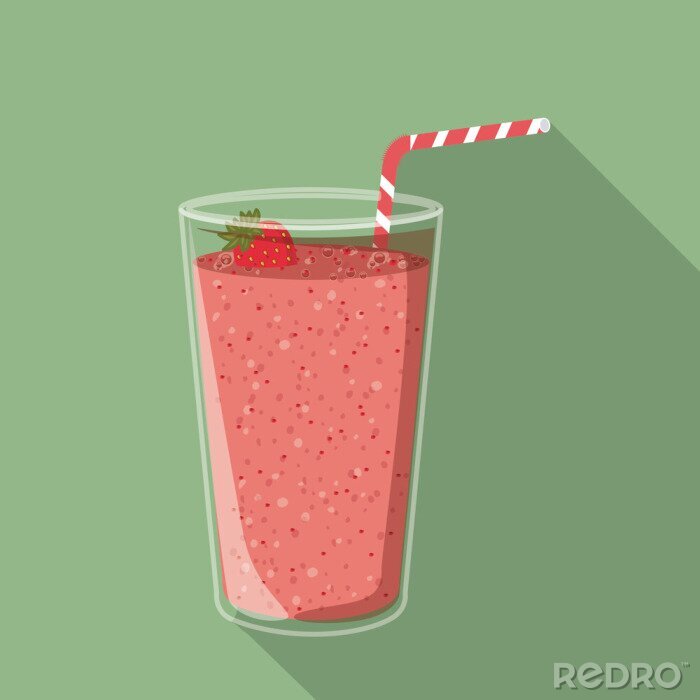 Sticker Getränk mit Strohhalm