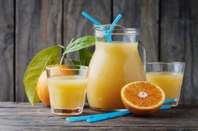 Sticker Getränk Orangensaft Foto