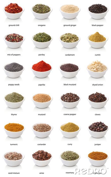 Sticker Gewürze mit Beschriftungen