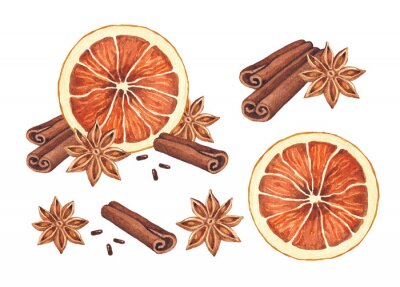 Sticker Gewürze Wintermischung für Glühwein