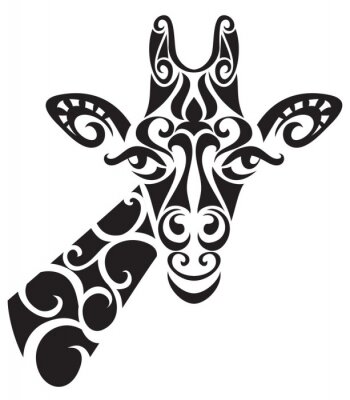 Sticker Giraffe mit dekorativem Ornament