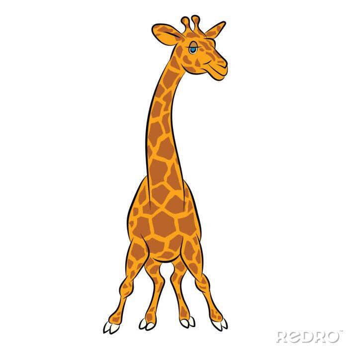 Sticker Giraffe Nahaufnahme für Kinder