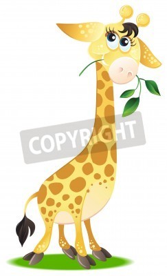 Sticker Giraffe. Netter Tiercharakter für Ihr Design
