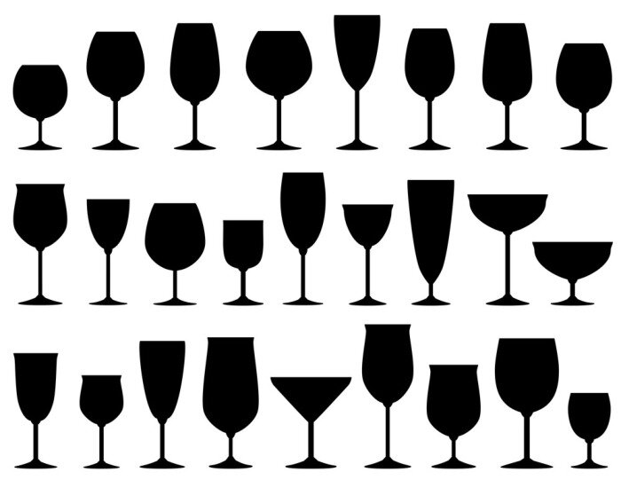 Sticker Gläser in verschiedenen Formen und Größen