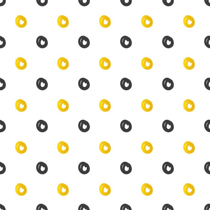 Sticker Golden und schwarz Tupfen nahtlose Muster Hintergrund.