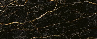 Sticker Goldene Akzente auf schwarzem Marmor