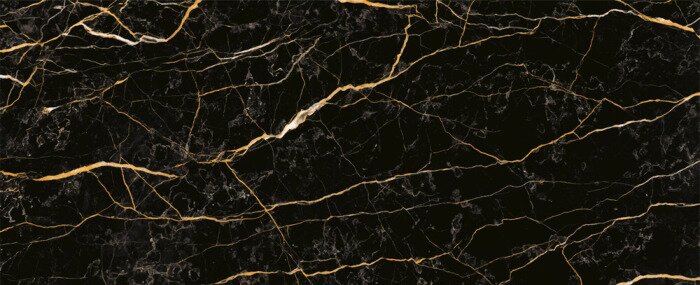 Sticker Goldene Akzente auf schwarzem Marmor