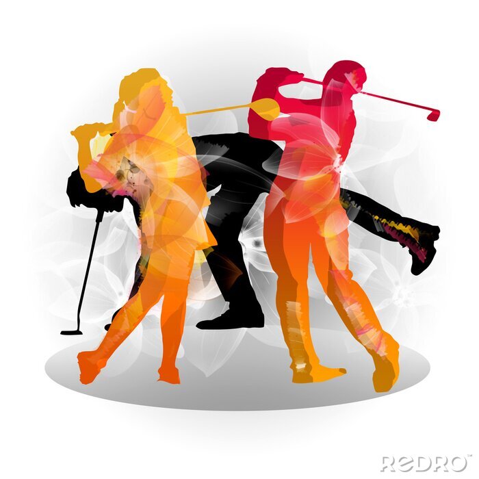 Sticker golf silhouette