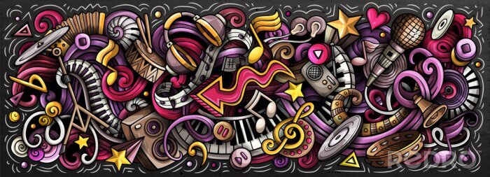 Sticker Graffiti mit Musikmotiv