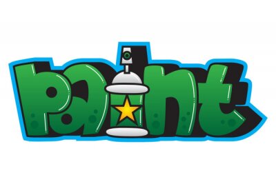 Sticker Graffiti. Paint word