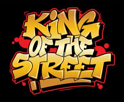 Sticker Graffiti style lettering text design