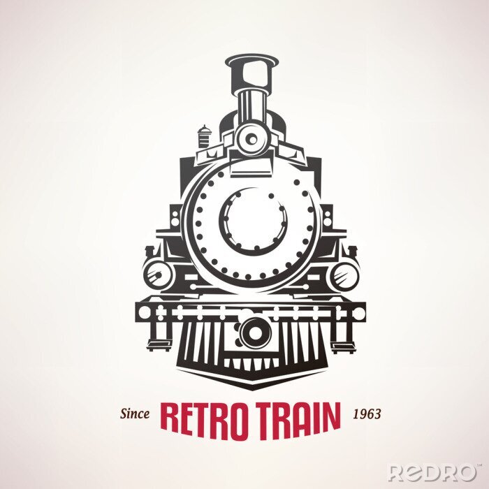 Sticker Grafik mit einem Zug