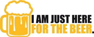 Sticker Grafik mit einer bierlobenden Aufschrift