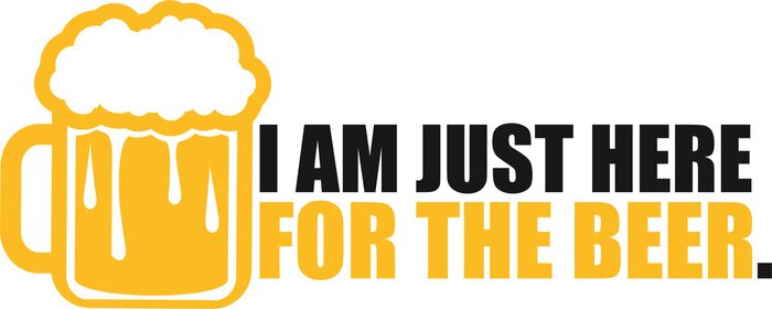 Sticker Grafik mit einer bierlobenden Aufschrift