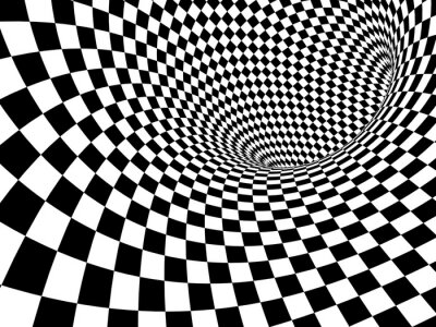 Sticker Grafik mit geometrischem Schwarz-Weiß-Muster