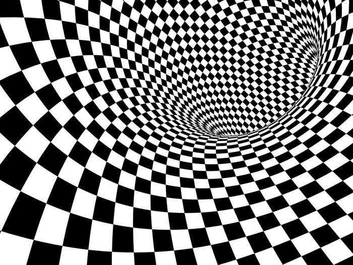 Sticker Grafik mit geometrischem Schwarz-Weiß-Muster