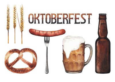 Sticker Grafiken im Zusammenhang mit dem Oktoberfest