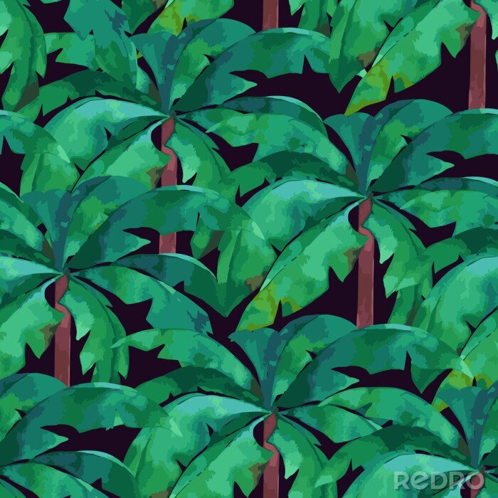 Sticker Grafische Palmen aus dem Dschungel