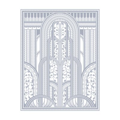 Sticker Grafischer Brunnen