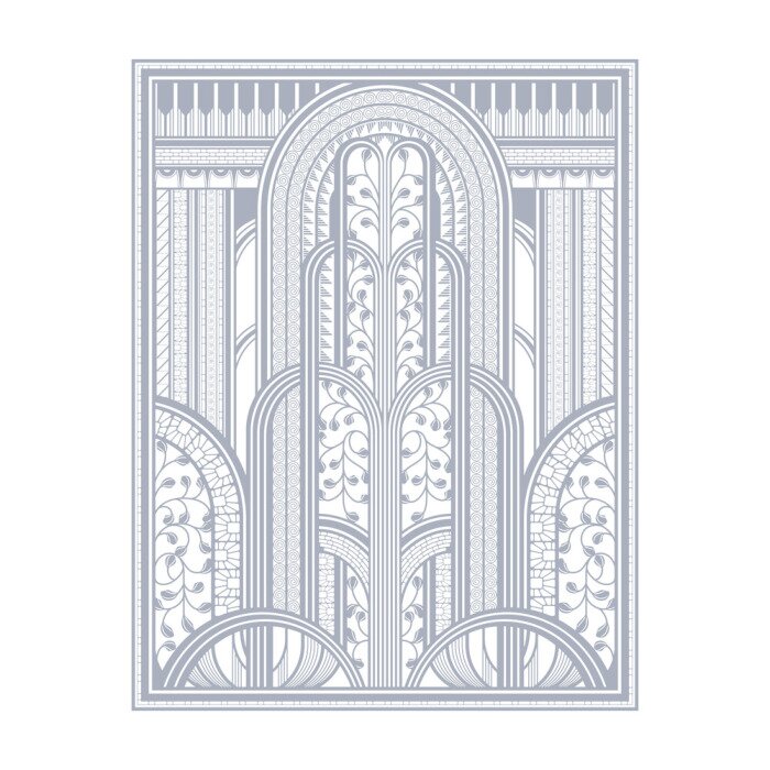 Sticker Grafischer Brunnen