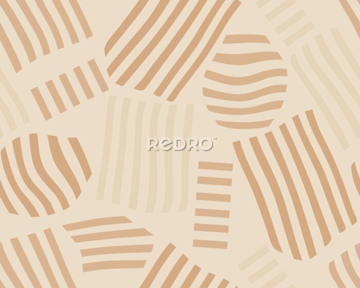 Sticker Grafisches Motiv in Beigetönen