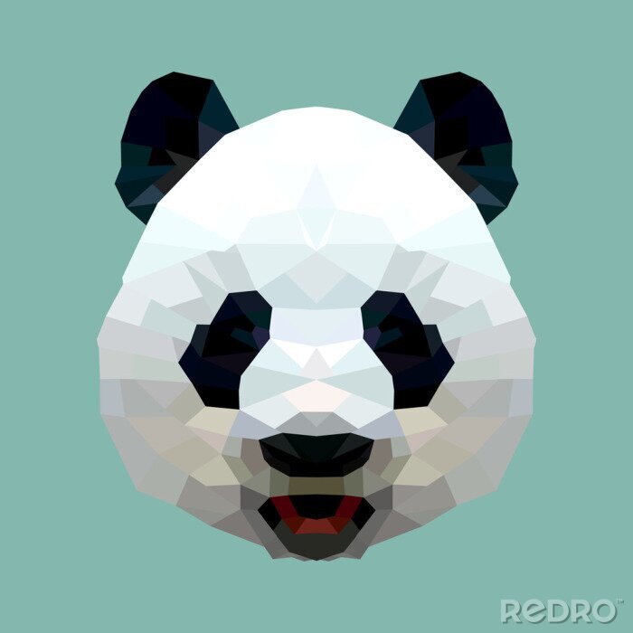Sticker Grafisches muster mit panda