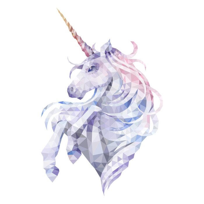 Sticker Graphic low poly unicorn