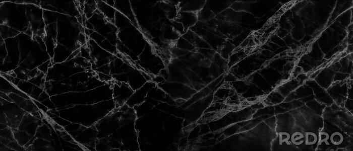 Sticker Graue Linien auf schwarzem Marmor