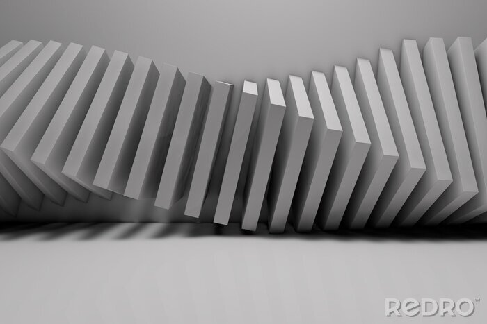 Sticker Grauer Tunnel aus Quadraten