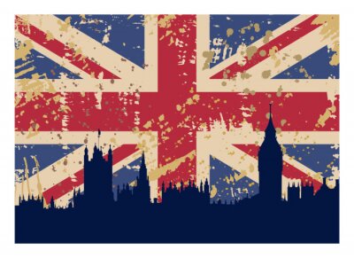 Sticker Großbritanniens Flagge und London