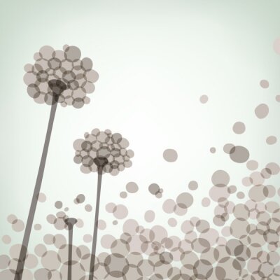 Sticker Große Blumen in einer abstrakten Form