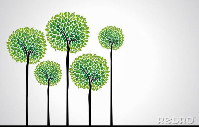 Sticker Grüne Baumkronen