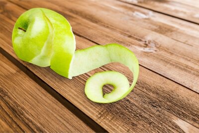 Sticker Grüner Apfel geschält