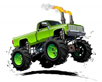 Sticker Grüner Monstertruck