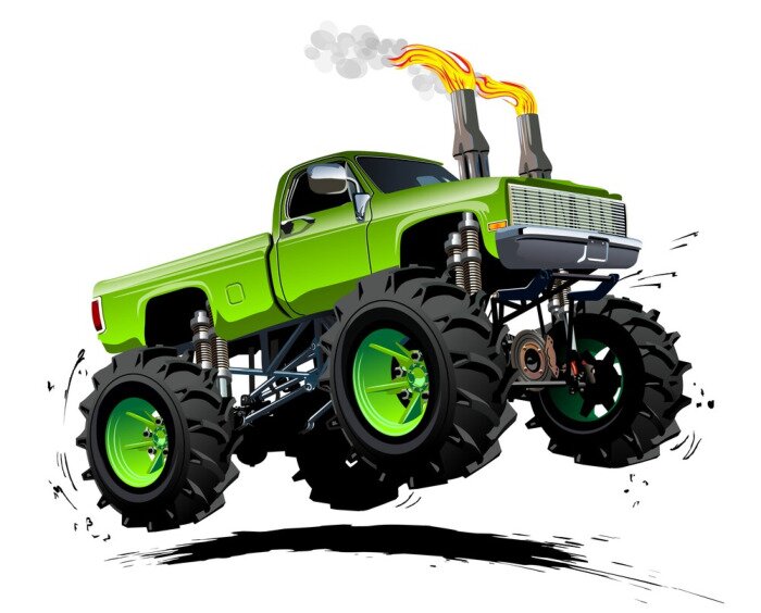 Sticker Grüner Monstertruck