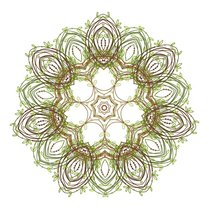 Sticker Grünes Blatt Muster für Ihr Design