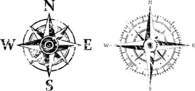 Sticker Grunge Windrose