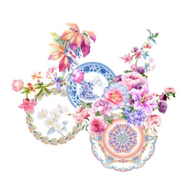 Sticker Handverzierte Teller